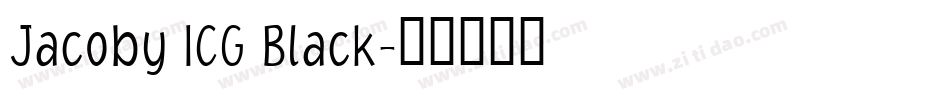 Jacoby ICG Black字体转换